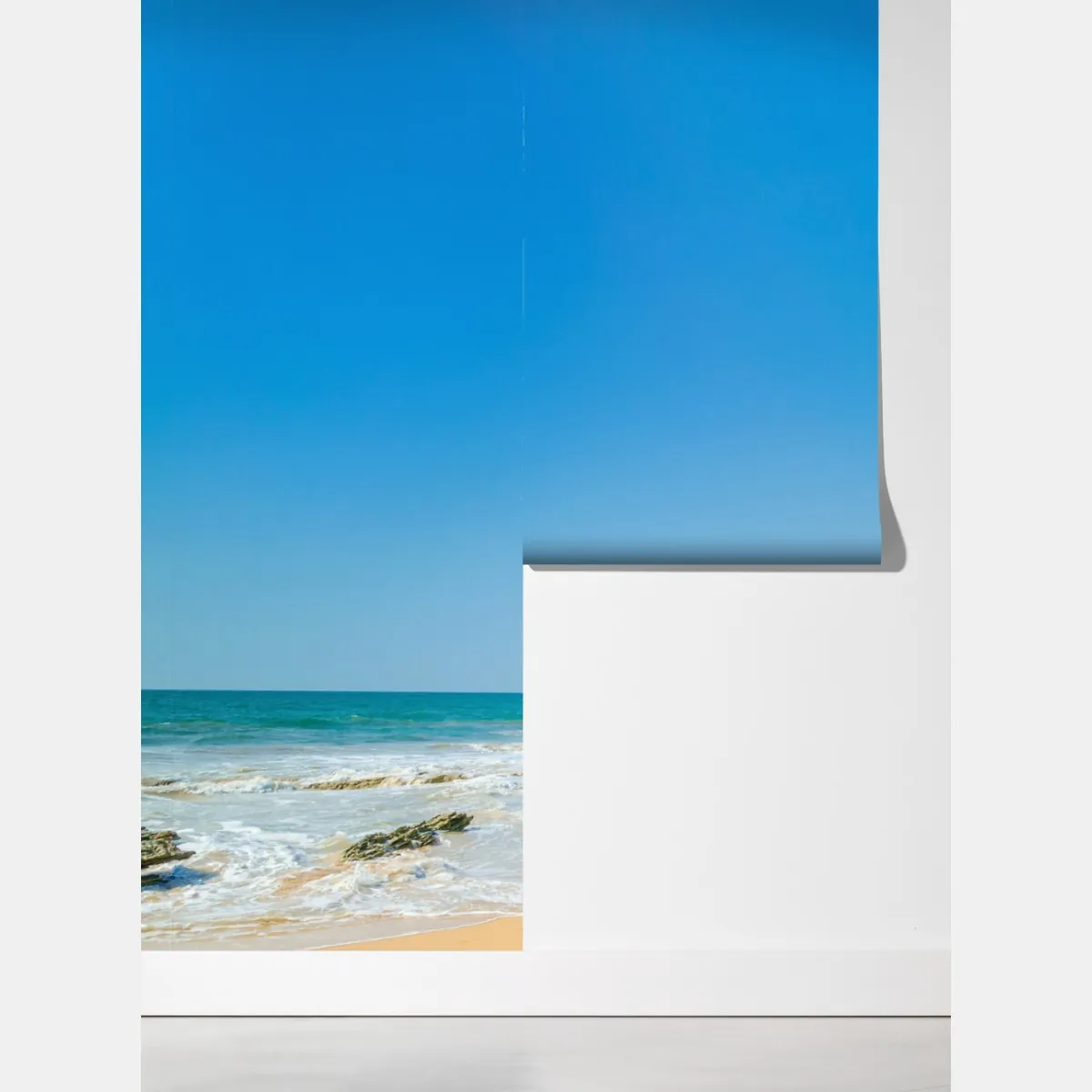 Fototapeta tropikalna plaża z palmami – Wallissimo® Fototapeta tropikalna plaża z palmami – Wallissimo®