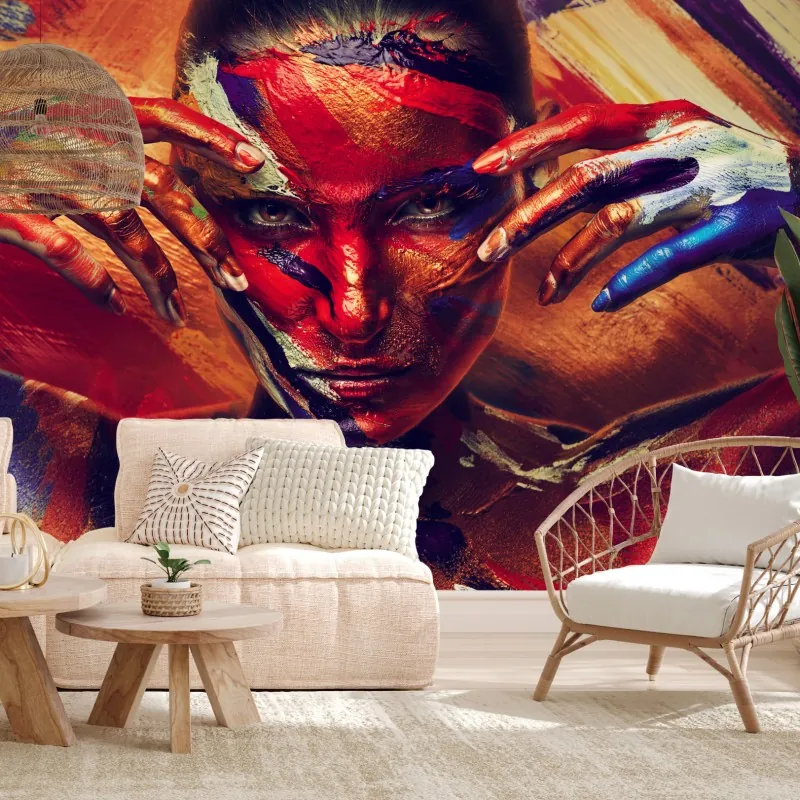 Fototapeta tajemniczy malowany portret