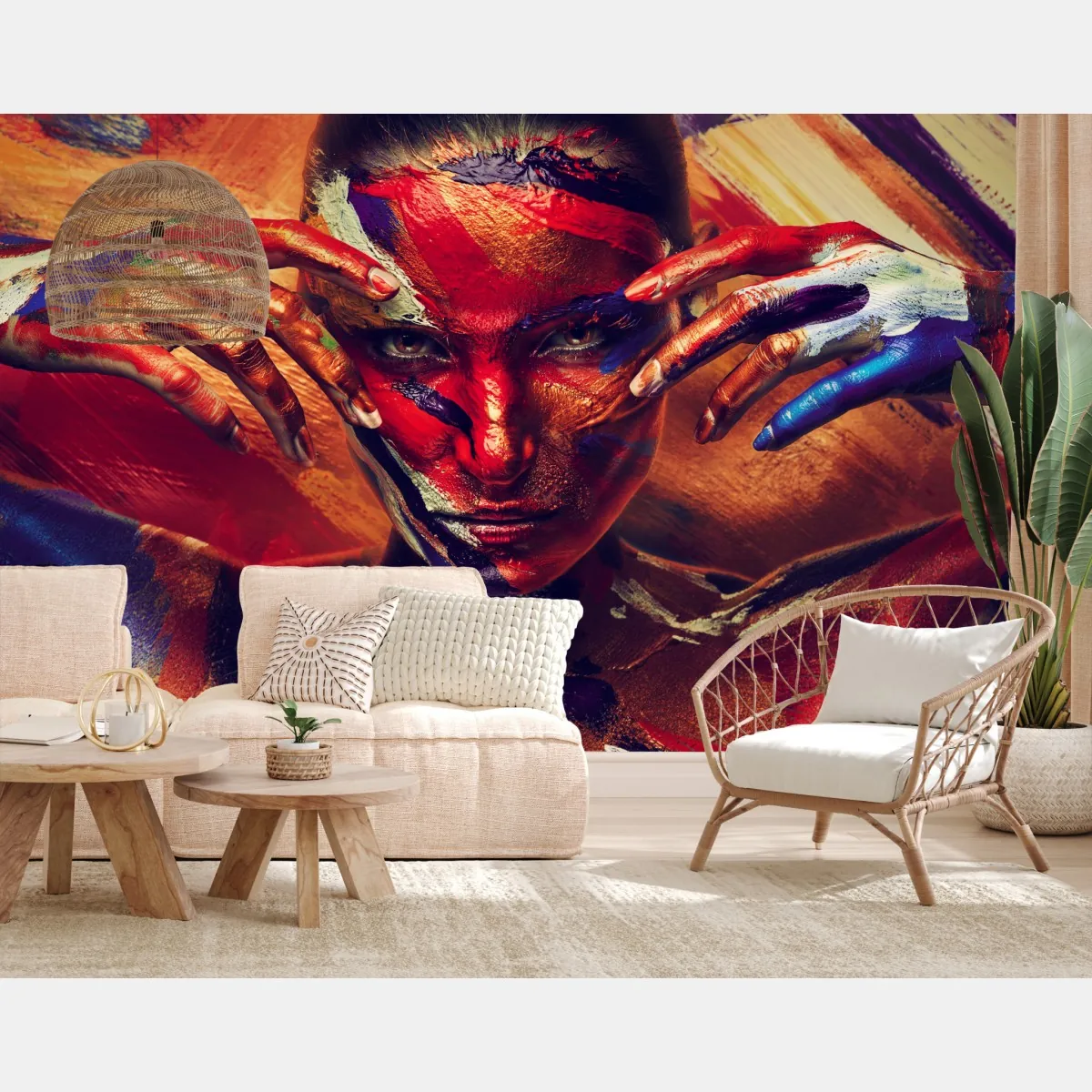 Fototapeta tajemniczy malowany portret – Wallissimo® Fototapeta tajemniczy malowany portret – Wallissimo®