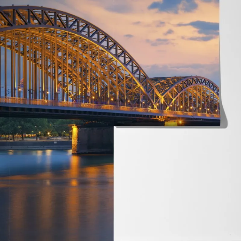 Fototapeta katedra w Kolonii i most o zmierzchu – Wallissimo® Fototapeta katedra w Kolonii i most o zmierzchu – Wallissimo®