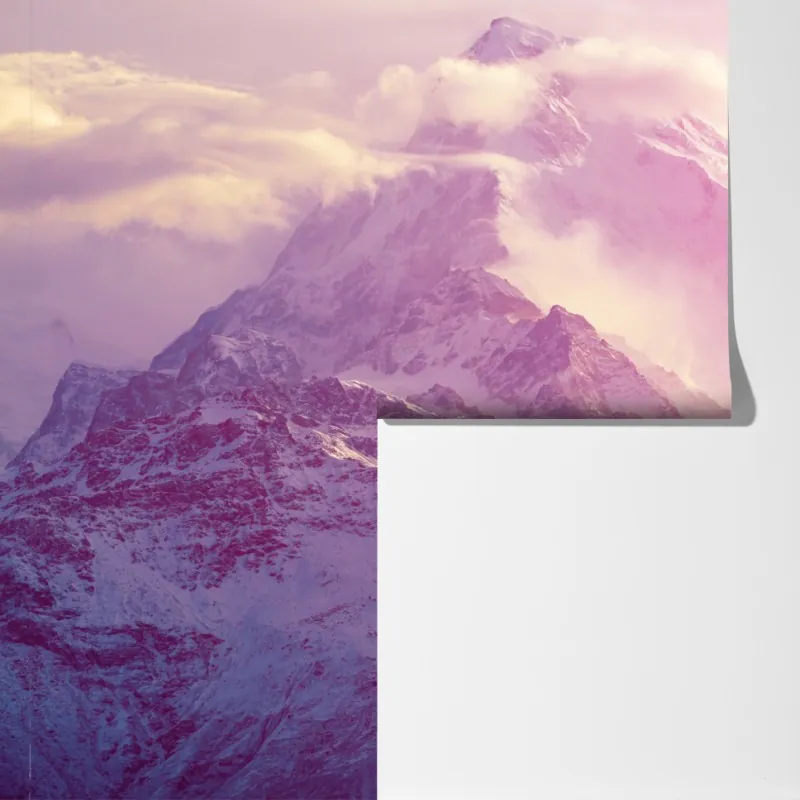 Fototapeta pastelowy wschód słońca nad górami – Wallissimo® Fototapeta pastelowy wschód słońca nad górami – Wallissimo®