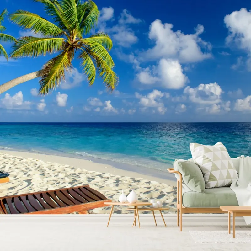 Fototapeta tropikalna plaża na Malediwach