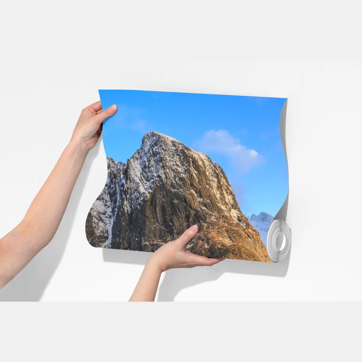 Fototapeta wioska nadbrzeżna w Norwegii z czerwonymi domkami – Wallissimo® Fototapeta wioska nadbrzeżna w Norwegii z czerwonymi domkami – Wallissimo®