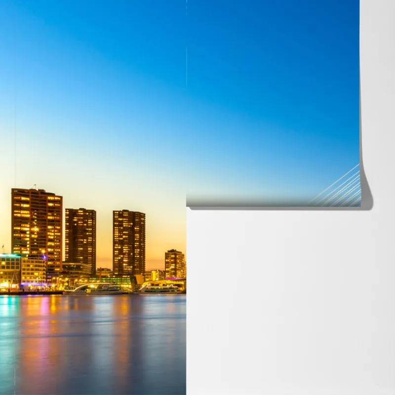 Fototapeta Rotterdam most Erazma o zmierzchu – Wallissimo® Fototapeta Rotterdam most Erazma o zmierzchu – Wallissimo®