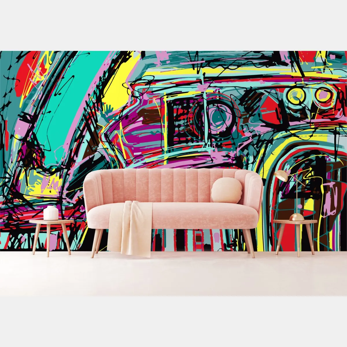 Fototapeta żywa turkusowa abstrakcyjna kompozycja samochodowa – Wallissimo® Fototapeta żywa turkusowa abstrakcyjna kompozycja samochodowa – Wallissimo®