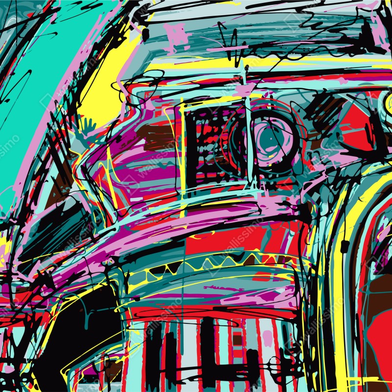 Fototapeta żywa turkusowa abstrakcyjna kompozycja samochodowa – Wallissimo® Fototapeta żywa turkusowa abstrakcyjna kompozycja samochodowa – Wallissimo®