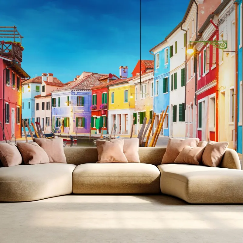 Fototapeta kolorowe domy w Burano, Wenecja