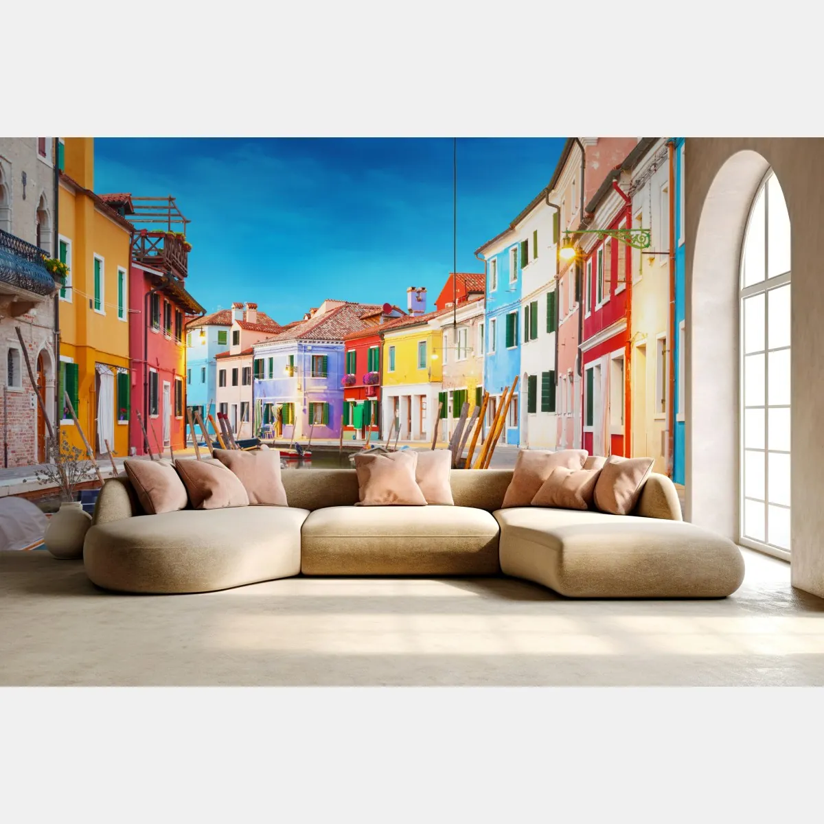 Fototapeta kolorowe domy w Burano, Wenecja – Wallissimo® Fototapeta kolorowe domy w Burano, Wenecja – Wallissimo®