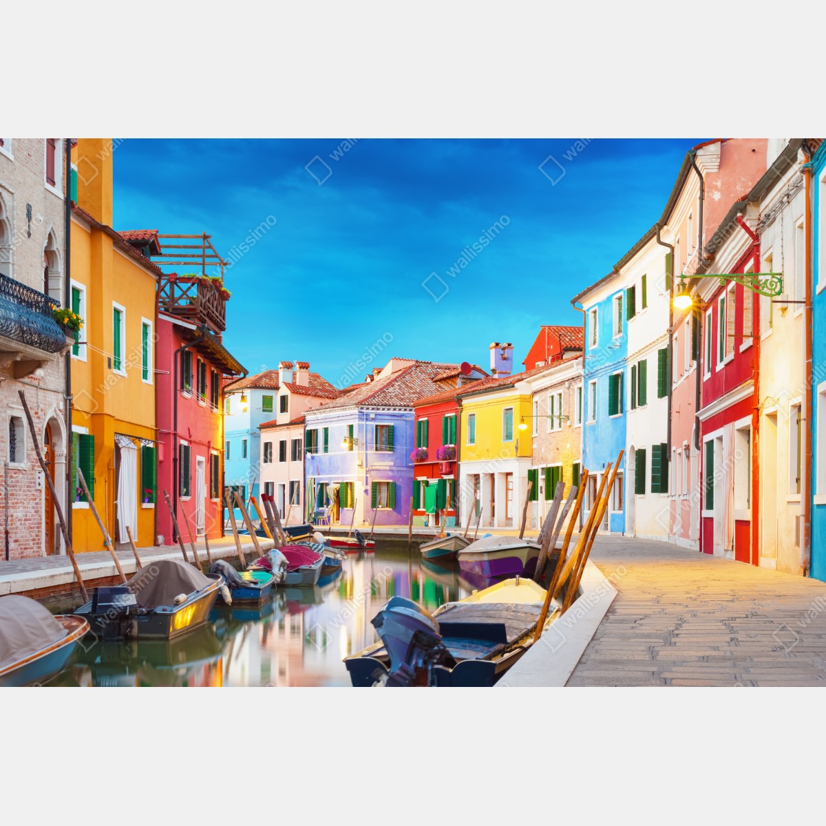 Fototapeta kolorowe domy w Burano, Wenecja – Wallissimo® Fototapeta kolorowe domy w Burano, Wenecja – Wallissimo®
