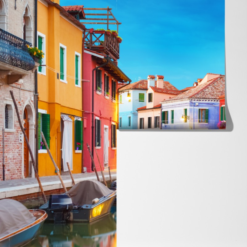 Fototapeta kolorowe domy w Burano, Wenecja – Wallissimo® Fototapeta kolorowe domy w Burano, Wenecja – Wallissimo®