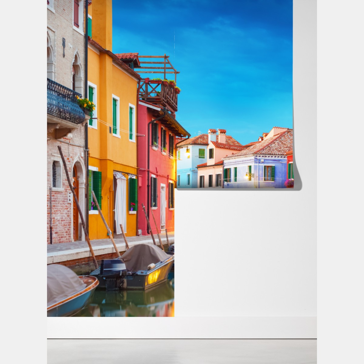 Fototapeta kolorowe domy w Burano, Wenecja – Wallissimo® Fototapeta kolorowe domy w Burano, Wenecja – Wallissimo®