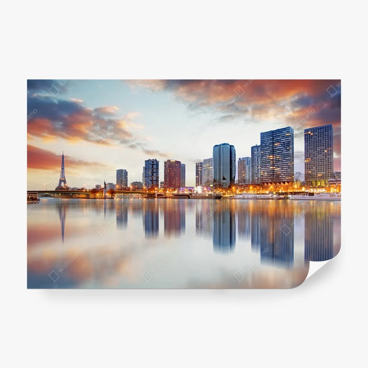 Fototapeta panorama Paryża o zachodzie z Wieżą Eiffla – Wallissimo® Fototapeta panorama Paryża o zachodzie z Wieżą Eiffla – Wallissimo®