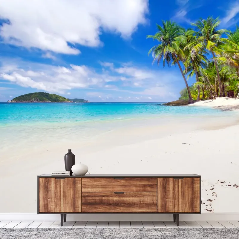 Fototapeta tropikalna turkusowa plaża – Wallissimo® Fototapeta tropikalna turkusowa plaża – Wallissimo®