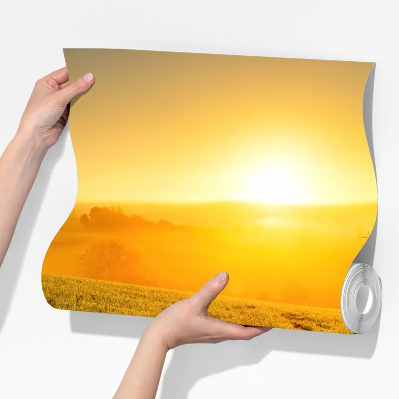 Fototapeta słoneczna łąka o świcie – Wallissimo® Fototapeta słoneczna łąka o świcie – Wallissimo®