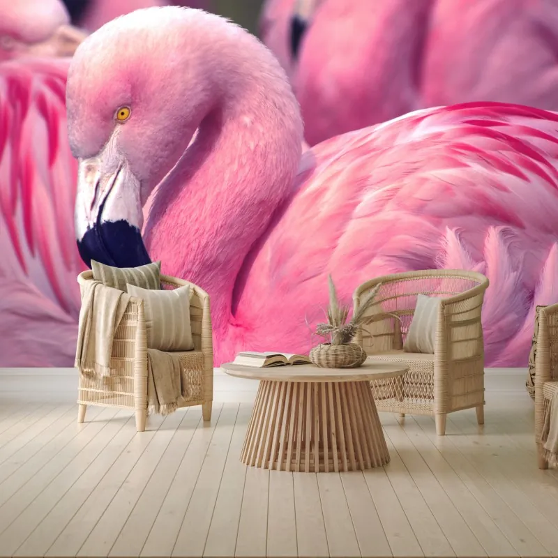 Fototapeta różowy flaming z bliska