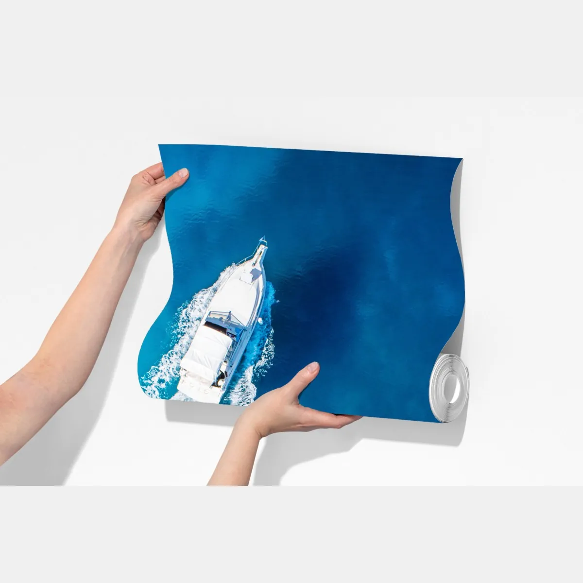 Fototapeta jacht nad krystalicznie niebieskim oceanem – Wallissimo® Fototapeta jacht nad krystalicznie niebieskim oceanem – Wallissimo®