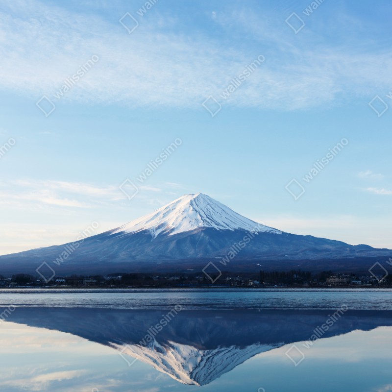 Fototapeta góra Fudżi odbicie w jeziorze – Wallissimo® Fototapeta góra Fudżi odbicie w jeziorze – Wallissimo®
