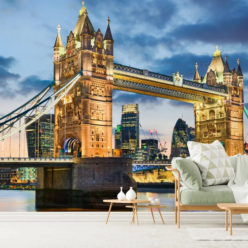 Fototapeta Tower Bridge o zachodzie słońca, Londyn