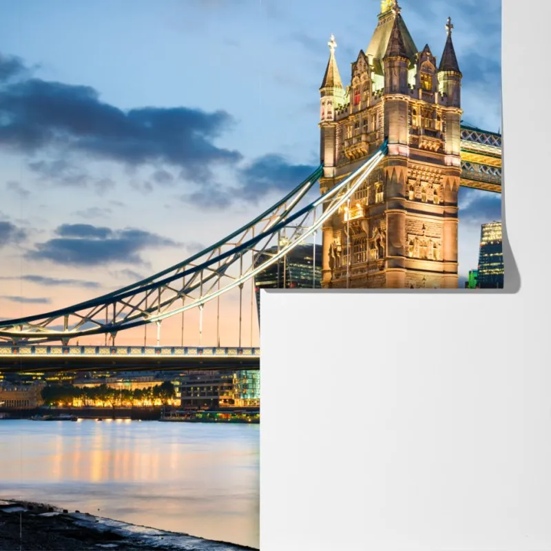 Fototapeta Tower Bridge o zachodzie słońca, Londyn – Wallissimo® Fototapeta Tower Bridge o zachodzie słońca, Londyn – Wallissimo®