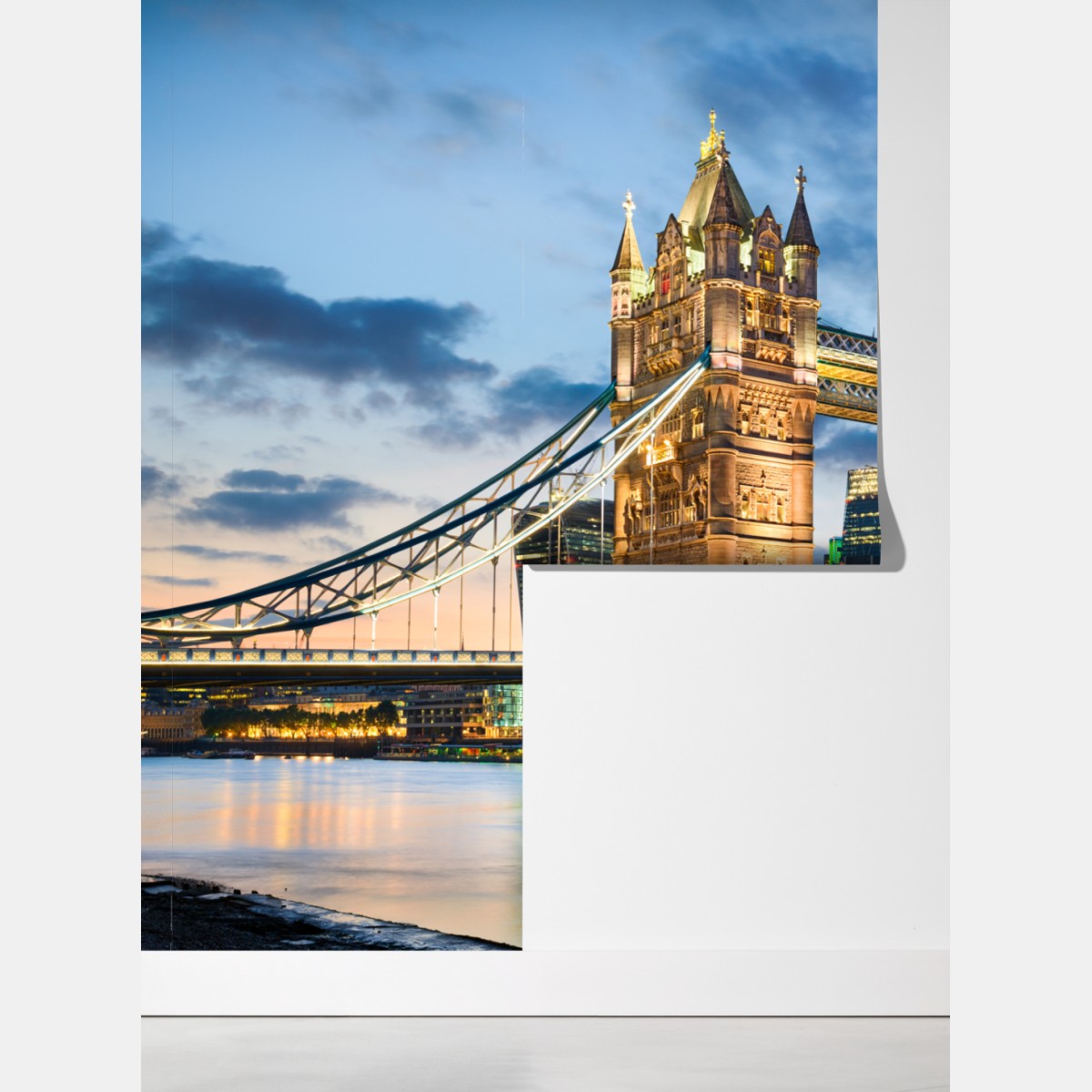 Fototapeta Tower Bridge o zachodzie słońca, Londyn – Wallissimo® Fototapeta Tower Bridge o zachodzie słońca, Londyn – Wallissimo®