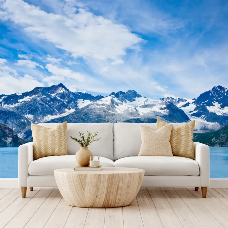 Fototapeta ośnieżone szczyty w Glacier Bay, Alaska