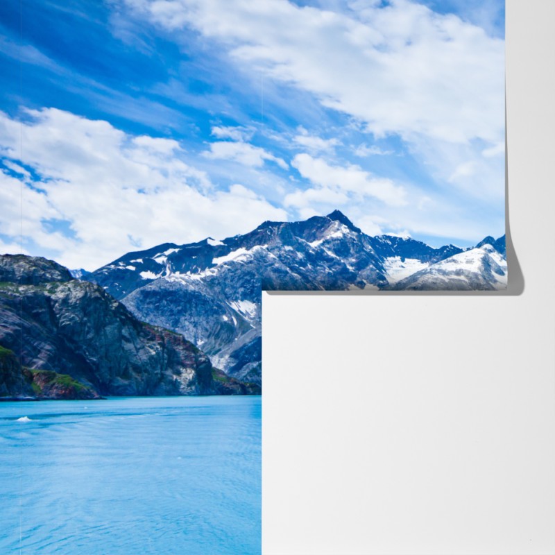 Fototapeta ośnieżone szczyty w Glacier Bay, Alaska – Wallissimo® Fototapeta ośnieżone szczyty w Glacier Bay, Alaska – Wallissimo®