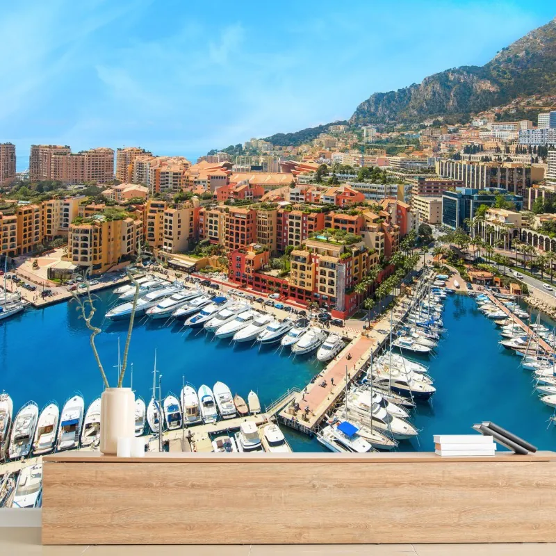 Fototapeta słoneczna marina i nadmorski krajobraz – Wallissimo® Fototapeta słoneczna marina i nadmorski krajobraz – Wallissimo®