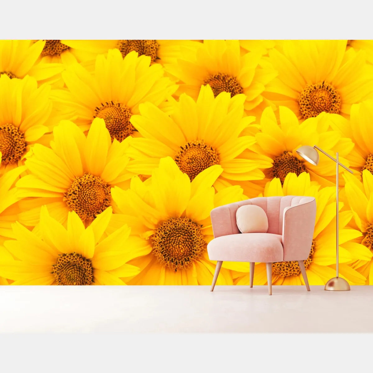 Fototapeta intensywne żółte słoneczniki w zbliżeniu – Wallissimo® Fototapeta intensywne żółte słoneczniki w zbliżeniu – Wallissimo®