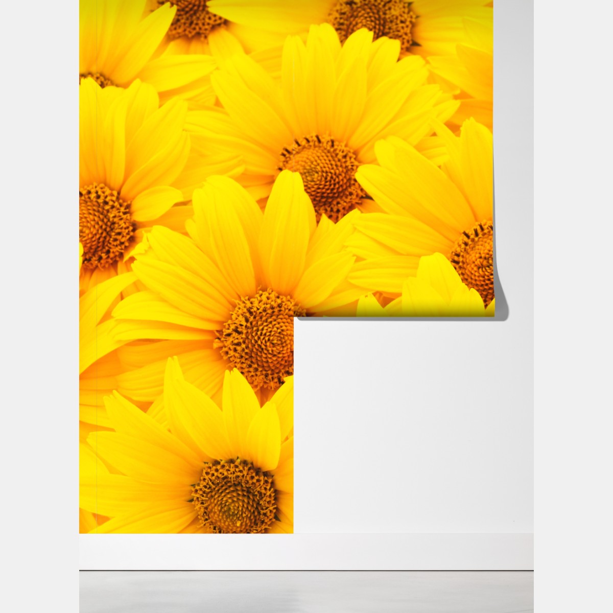 Fototapeta intensywne żółte słoneczniki w zbliżeniu – Wallissimo® Fototapeta intensywne żółte słoneczniki w zbliżeniu – Wallissimo®