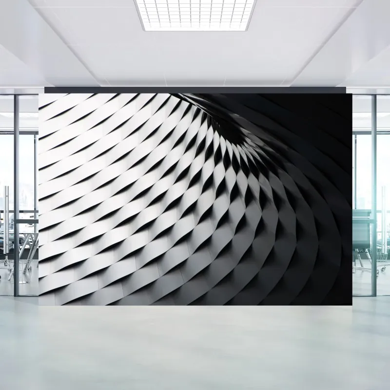 Fototapeta monochromatyczny geometryczny wzór z metalu