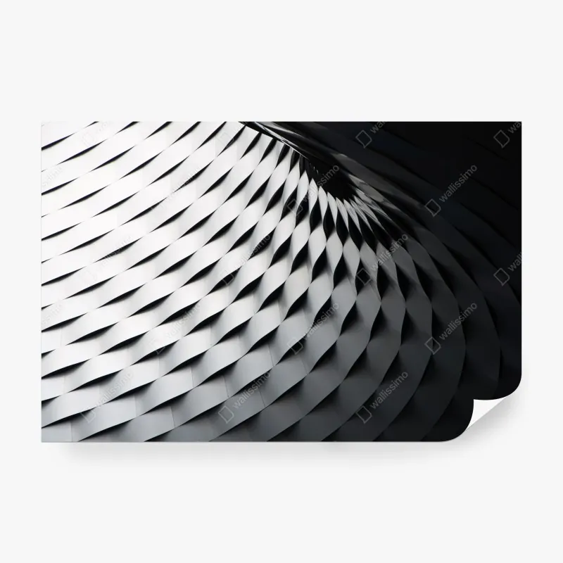 Fototapeta monochromatyczny geometryczny wzór z metalu