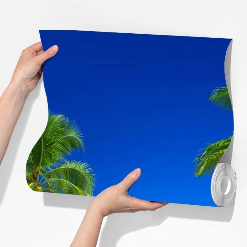 Fototapeta tropikalna plaża z palmami – Wallissimo® Fototapeta tropikalna plaża z palmami – Wallissimo®