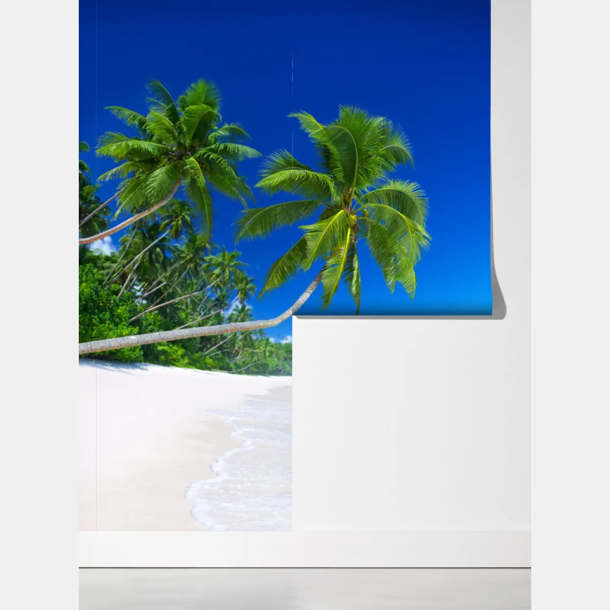 Fototapeta tropikalna plaża z palmami – Wallissimo® Fototapeta tropikalna plaża z palmami – Wallissimo®