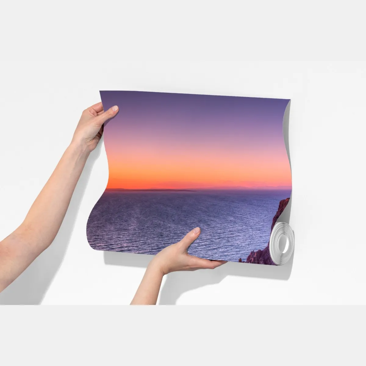 Fototapeta zachód słońca nad skalistymi klifami – Wallissimo® Fototapeta zachód słońca nad skalistymi klifami – Wallissimo®