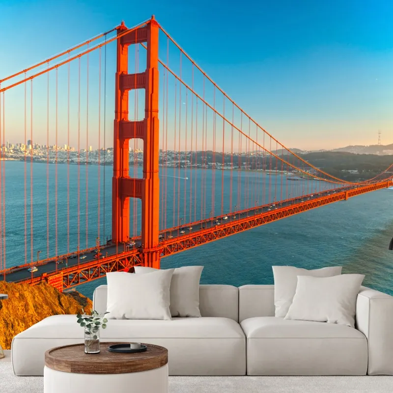 Fototapeta Golden Gate o zachodzie słońca