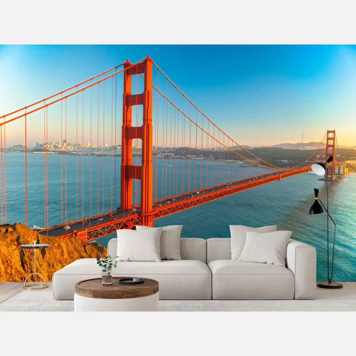 Fototapeta Golden Gate o zachodzie słońca – Wallissimo® Fototapeta Golden Gate o zachodzie słońca – Wallissimo®