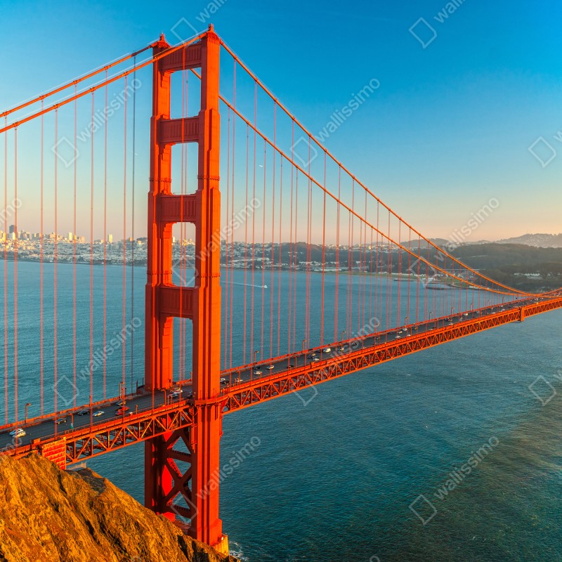 Fototapeta Golden Gate o zachodzie słońca – Wallissimo® Fototapeta Golden Gate o zachodzie słońca – Wallissimo®