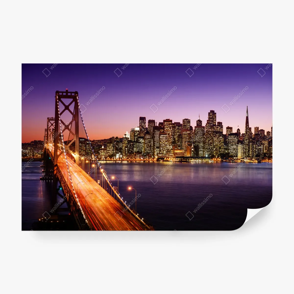 Fototapeta San Francisco panorama miasta o zachodzie słońca – Wallissimo® Fototapeta San Francisco panorama miasta o zachodzie słońca – Wallissimo®