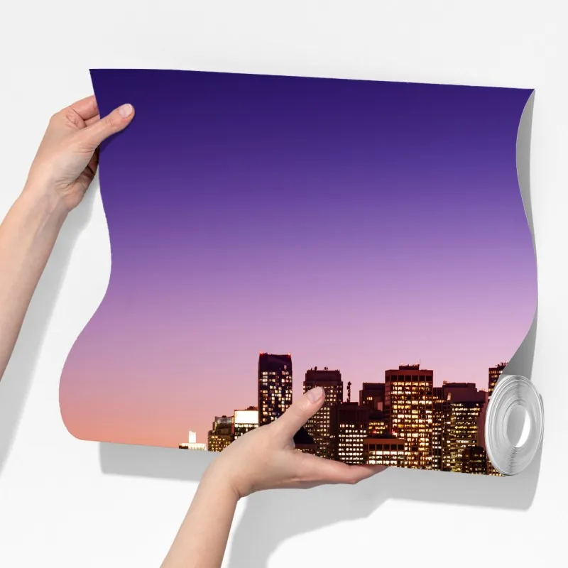 Fototapeta San Francisco panorama miasta o zachodzie słońca – Wallissimo® Fototapeta San Francisco panorama miasta o zachodzie słońca – Wallissimo®