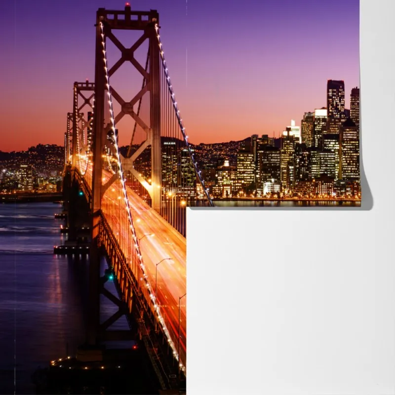 Fototapeta San Francisco panorama miasta o zachodzie słońca – Wallissimo® Fototapeta San Francisco panorama miasta o zachodzie słońca – Wallissimo®