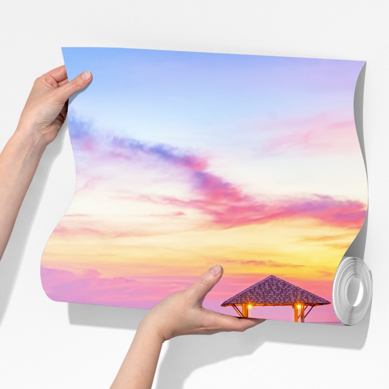 Fototapeta molo o zachodzie słońca nad spokojnym horyzontem – Wallissimo® Fototapeta molo o zachodzie słońca nad spokojnym horyzontem – Wallissimo®