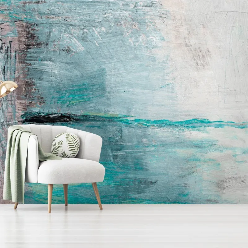 Fototapeta spokojna turkusowa abstrakcyjna morska panorama