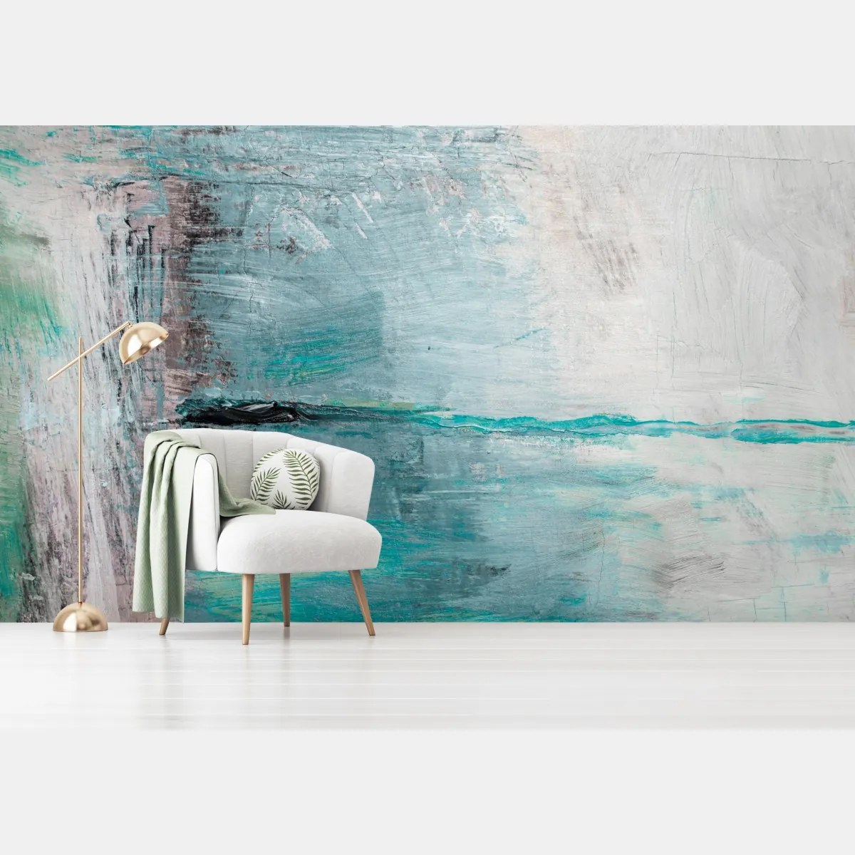 Fototapeta spokojna turkusowa abstrakcyjna morska panorama – Wallissimo® Fototapeta spokojna turkusowa abstrakcyjna morska panorama – Wallissimo®