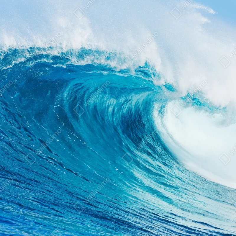 Fototapeta majestatyczna niebieska fala oceaniczna – Wallissimo® Fototapeta majestatyczna niebieska fala oceaniczna – Wallissimo®