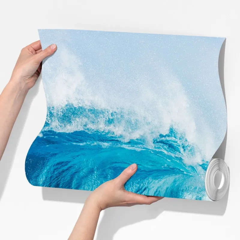 Fototapeta majestatyczna niebieska fala oceaniczna – Wallissimo® Fototapeta majestatyczna niebieska fala oceaniczna – Wallissimo®