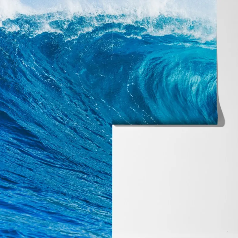 Fototapeta majestatyczna niebieska fala oceaniczna – Wallissimo® Fototapeta majestatyczna niebieska fala oceaniczna – Wallissimo®