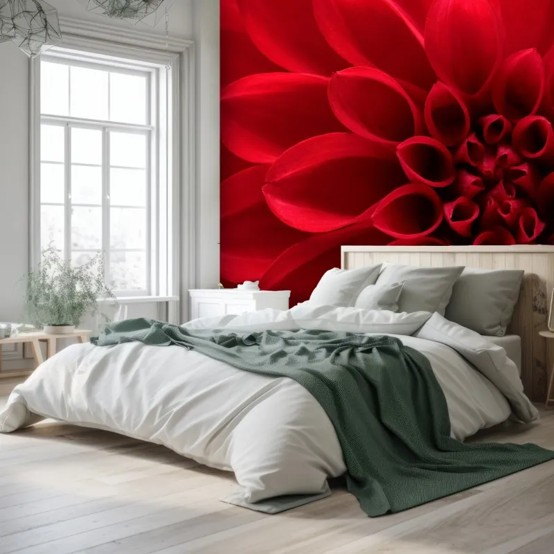 Fototapeta zbliżenie czerwonej dalii