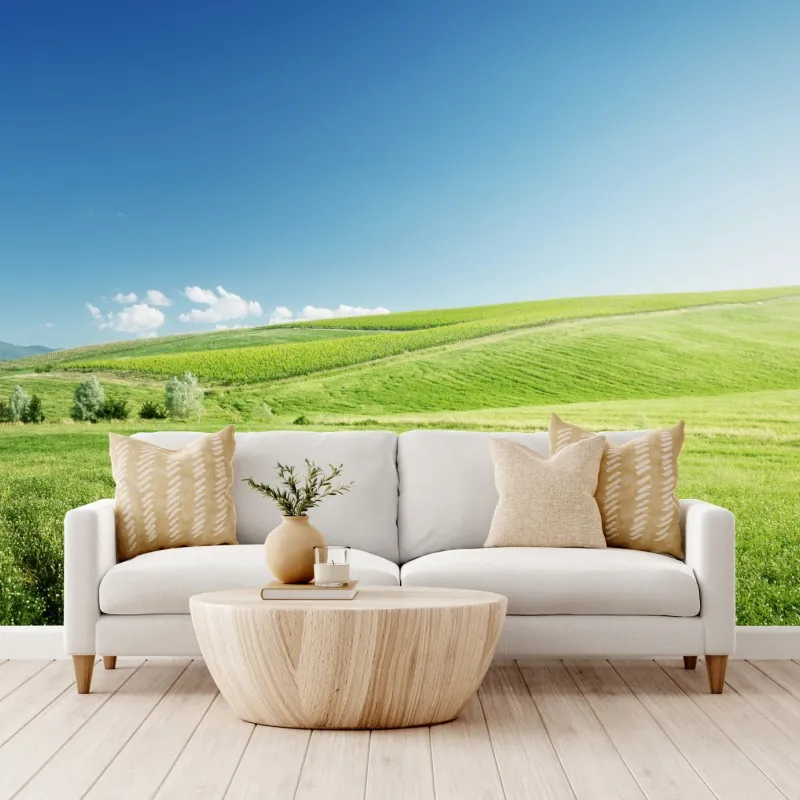 Fototapeta spokojna zielona łąka