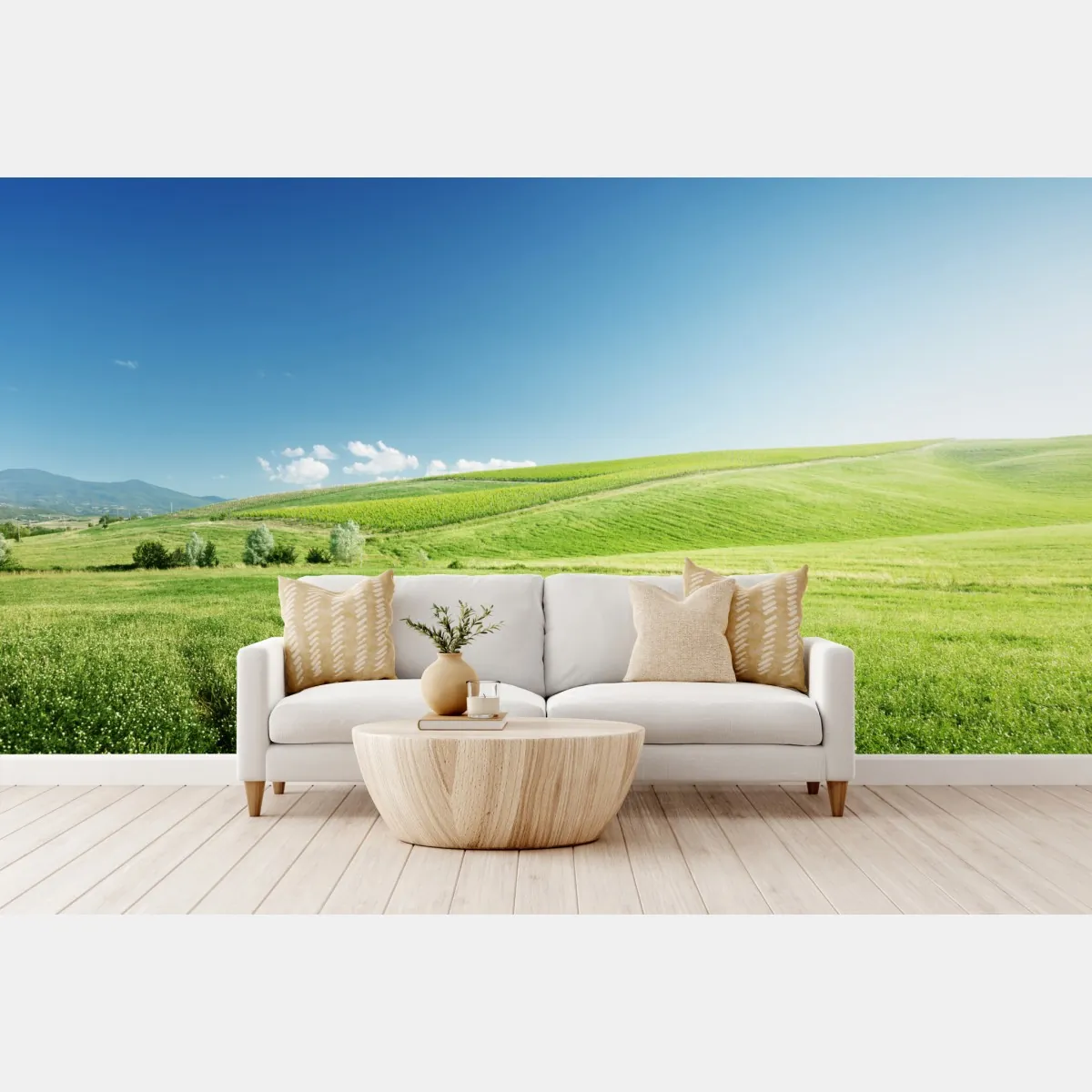 Fototapeta spokojna zielona łąka – Wallissimo® Fototapeta spokojna zielona łąka – Wallissimo®