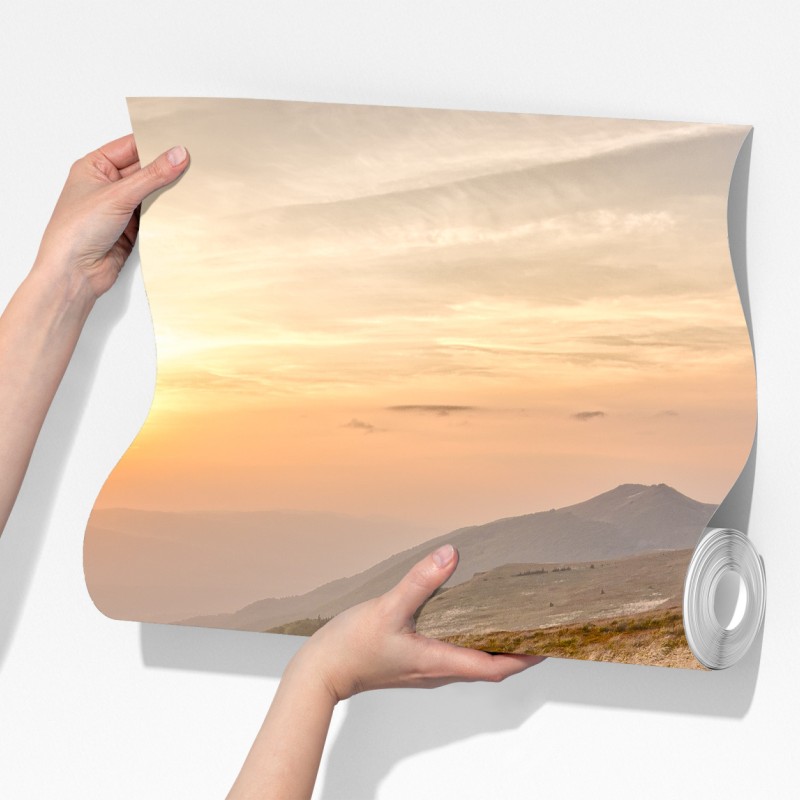 Fototapeta szlak o zachodzie słońca w Bieszczadach – Wallissimo® Fototapeta szlak o zachodzie słońca w Bieszczadach – Wallissimo®